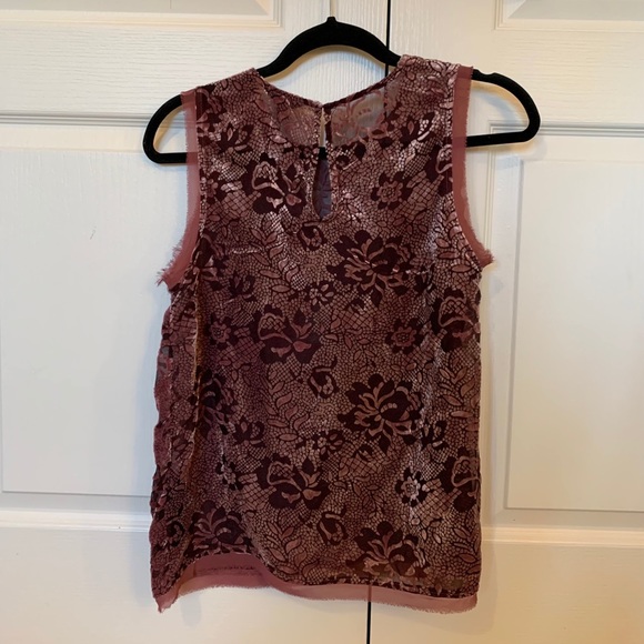 Guess Velvet Purple Top size S - Picture 2 of 2